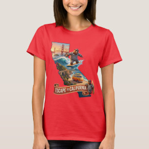T-shirt Surf californien 3D Cool