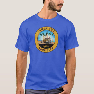 T-shirt Surf City Logo Lighthouse with Woodie Sticker Wood