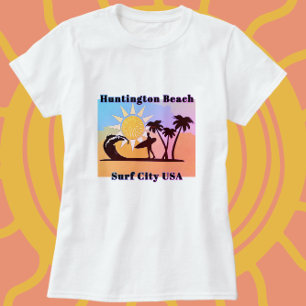 T-shirt Surf City USA Huntington Beach CA Ocean Waves