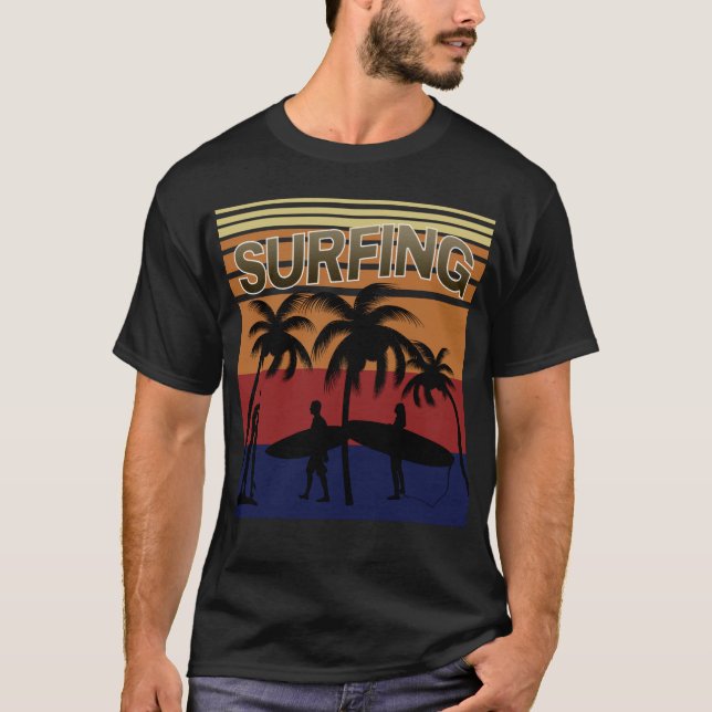 T-shirt surf classique surfer vacances d'été (Devant)