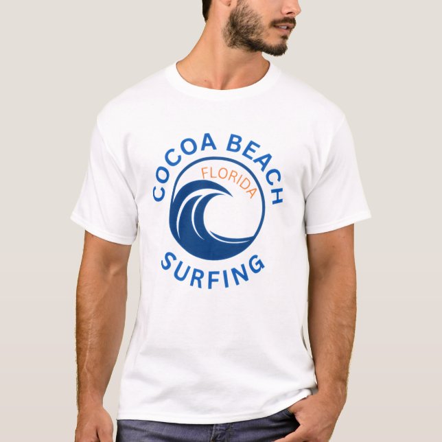 T-Shirt Surf Cocoa Beach Floride (Devant)