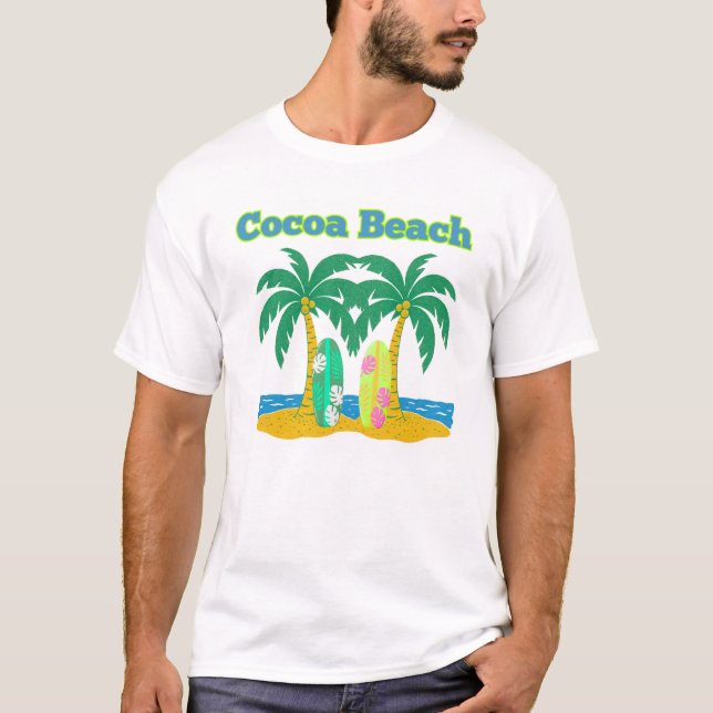 T-Shirt Surf Cocoa Beach Floride (Devant)