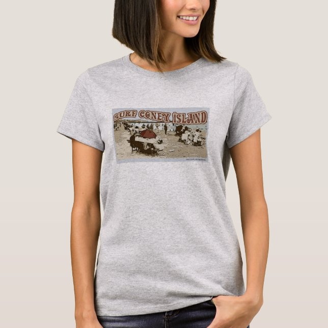 T-shirt Surf Coney Isle Funny Parody Carte postale (Devant)