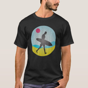 T-shirt Surf cool de surfeur en mosaïque