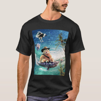 T-shirt Surf Cowboy Chat équitation Requin