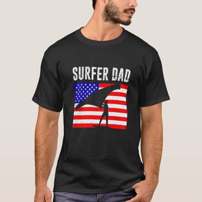 T-shirt Surf d'aile Papa Usa Wing Foiler (Devant)