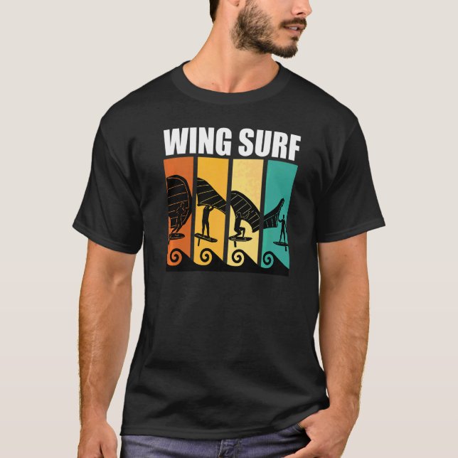T-shirt Surf d'aile rétro (Devant)