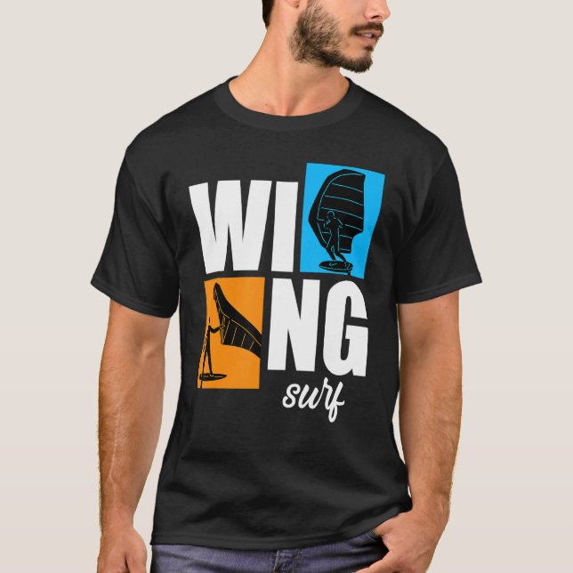 T-shirt Surf d'aile Wingfoil Wingsurf Retro (Devant)