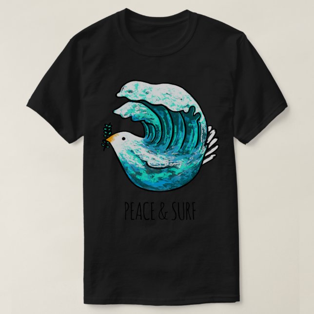 T-shirt Surf d'ampli de paix 2 (Design devant)