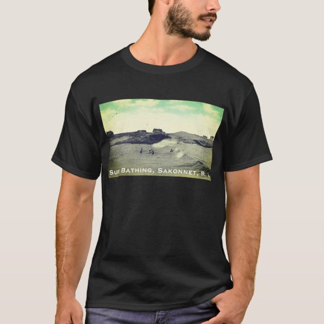 T-shirt Surf de bain, Sakonnet, RI (Little Compton) (Devant)