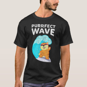 T-shirt Surf de chat Cool de vague Purrfect