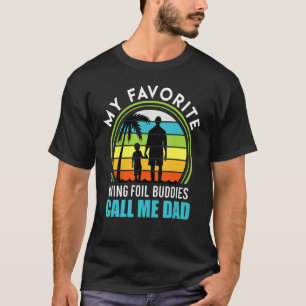 T-shirt Surf de l'aile des hommes Papa Père Fil d'aile