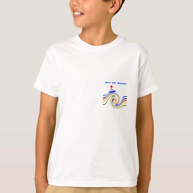 T-shirt Surf de l'arc-en-ciel (Devant)
