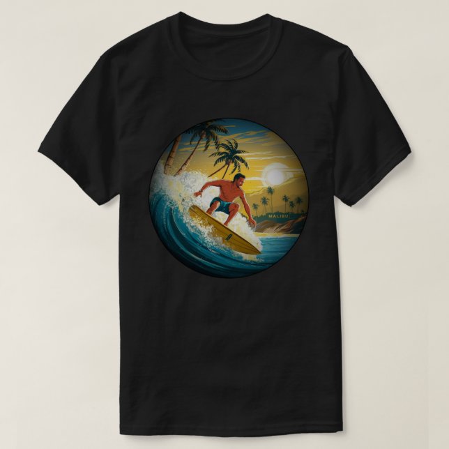 T-shirt Surf de Malibu (Design devant)