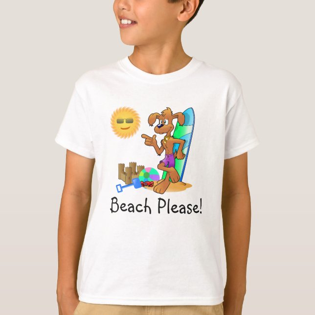 T-shirt Surf de plage sur la plage (Devant)
