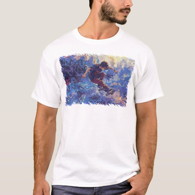 T-shirt Surf de skate - Skateboardeur (Devant)