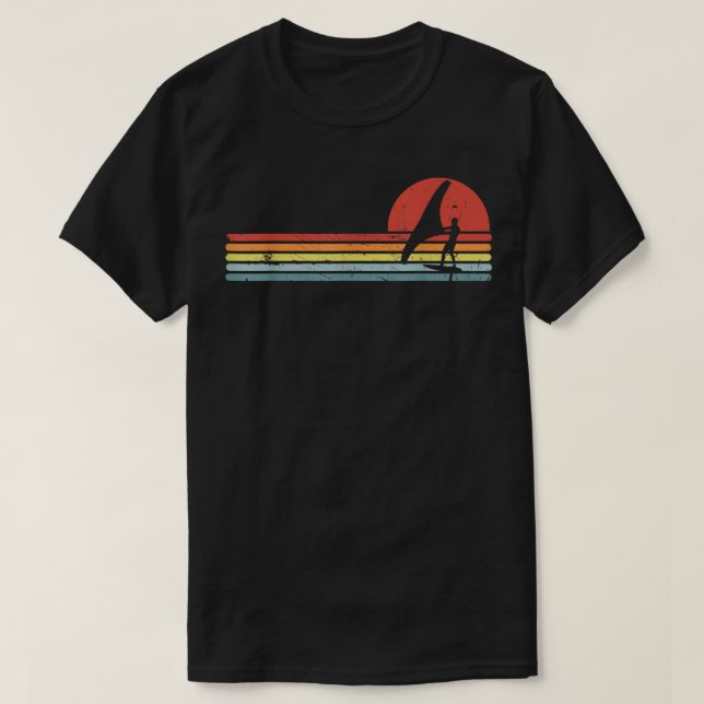 T-shirt Surf de surf de l'aile, Retro Vinta (Design devant)