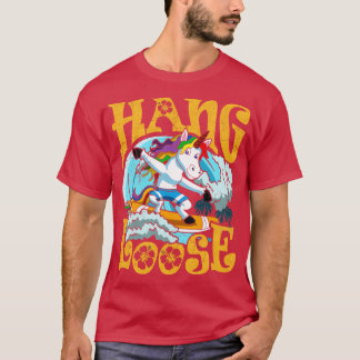 T-shirt Surf de surf Hang Loose Unicorn Surfer