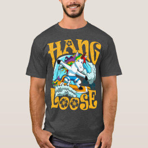 T-shirt Surf de surf Hang Loose Unicorn Surfer