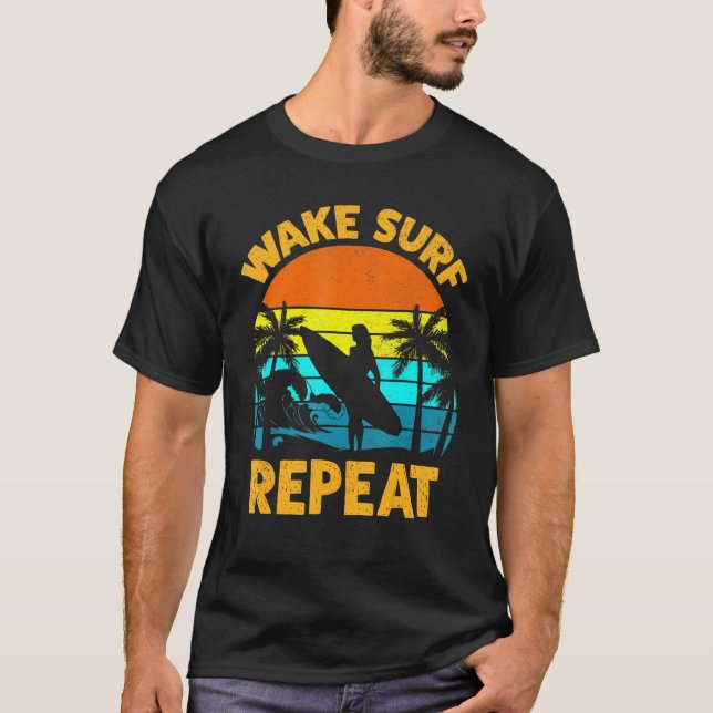 T-shirt Surf de surf Répéter plage été Vagues fille (Devant)