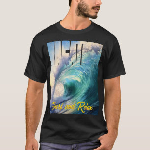 T-shirt Surf de vacances et détente Sunny Blue Turquoise W