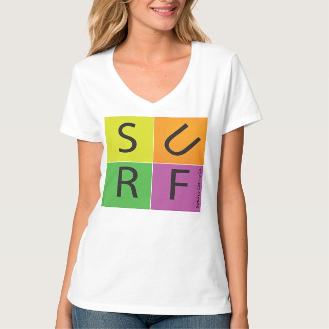 T-shirt surf des années 80 (Devant)