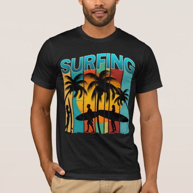 T-shirt surf d'été surf vacances (Devant)