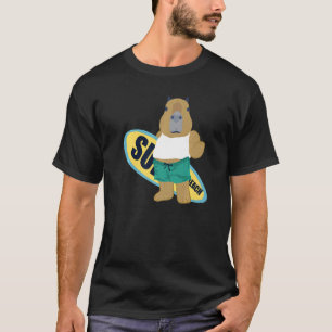 T-shirt Surf d'été Wild Animal Surf Plage Sunset
