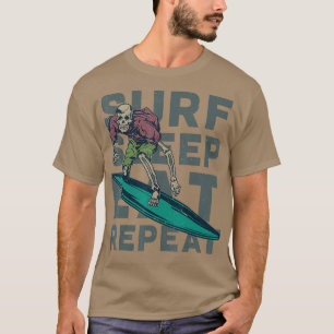 T-shirt Surf Dormir Manger Répéter Surfer Vintage Surf r