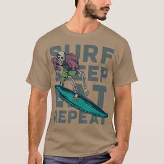 T-shirt Surf Dormir Manger Répéter Surfer Vintage Surf rét