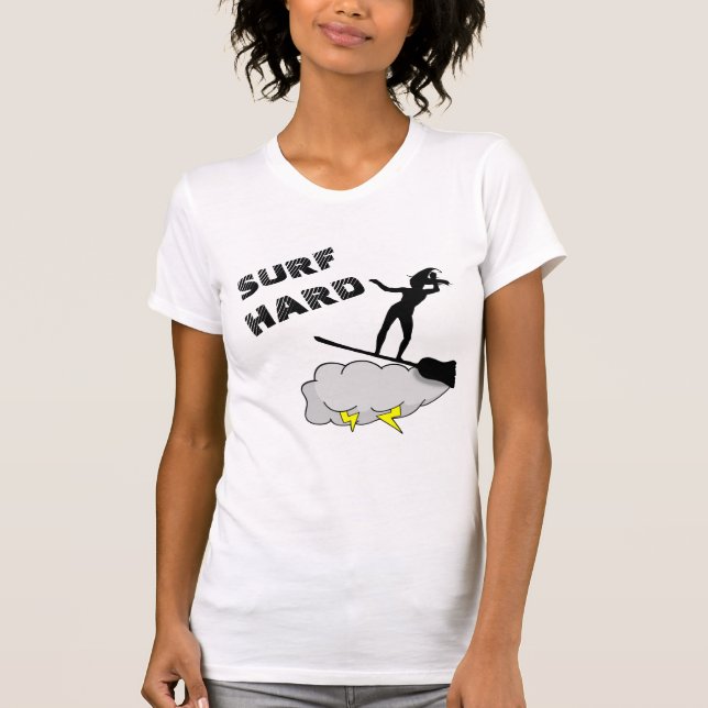 T-shirt Surf Dur Comme Une Sorcière (Devant)