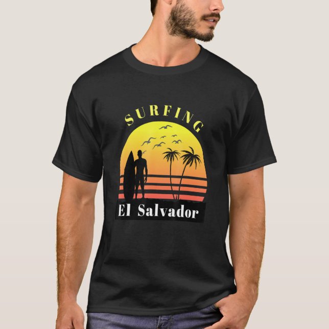 T-shirt Surf El Salvador Sunset (Devant)