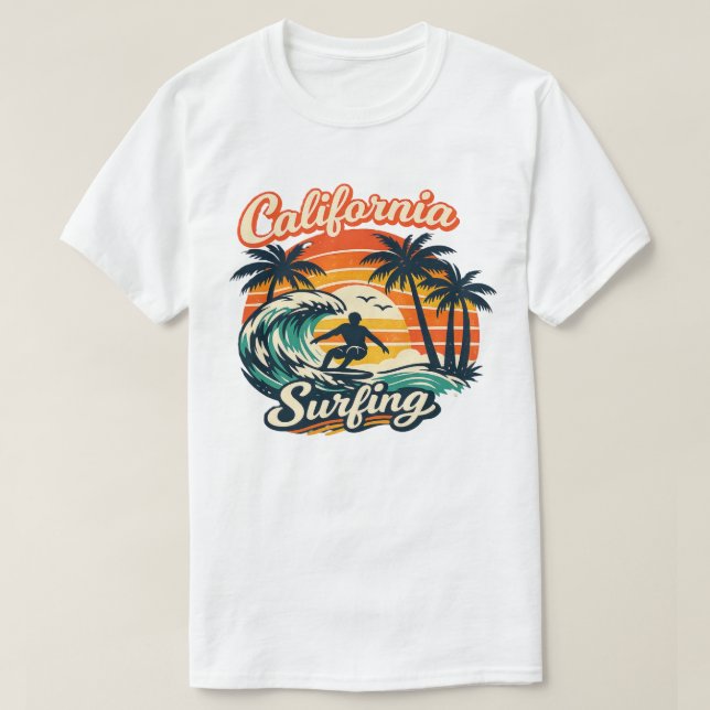 T-shirt Surf en Californie (Design devant)