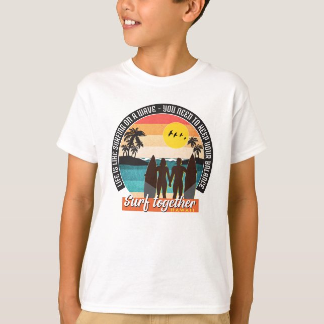 T-shirt Surf ensemble - Garder votre solde (Devant)