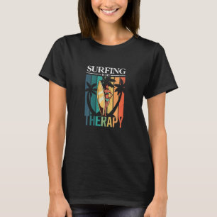 T-shirt Surf Est Mon Thérapie Rétro Surfer Girl