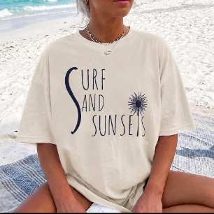 T-shirt Surf et Couchers de Soleil Vibes de Plage