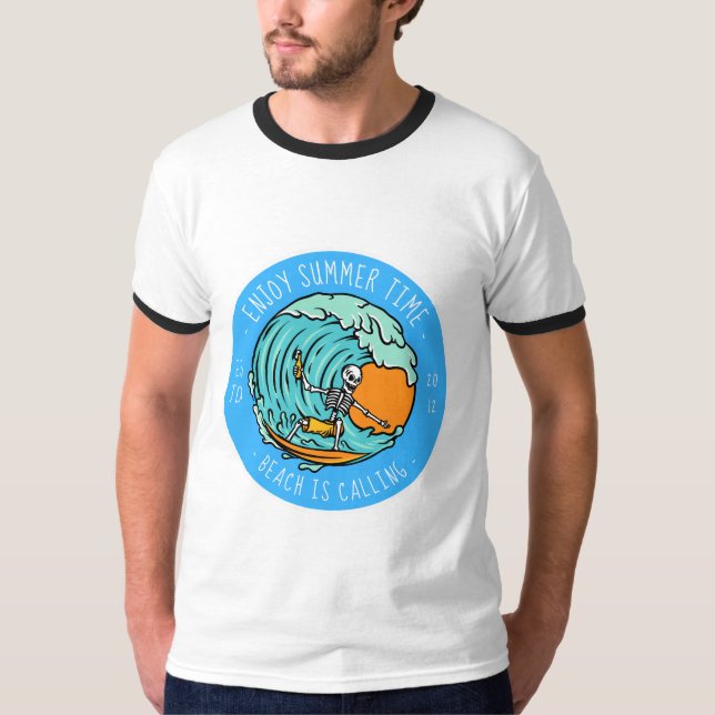 T-shirt Surf et été (Devant)