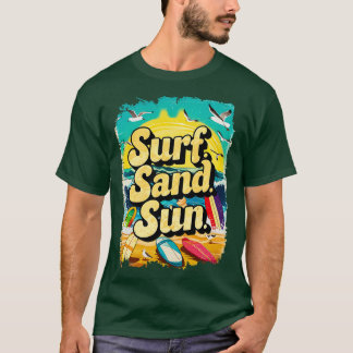 T-shirt surf et sable Soleil vacances amoureux cadeau TShi