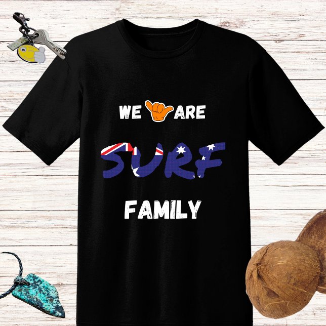 T-shirt Surf famille design - shaka main et drapeau austra (Créateur téléchargé)
