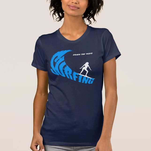 T-shirt Surf féminin personnalisable (Devant)