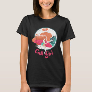 T-shirt Surf fille Chemise Cali Chemise fille Vintage pour