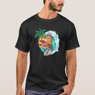 T-shirt Surf Flamant rose Surf Surf Surf Les Vagues
