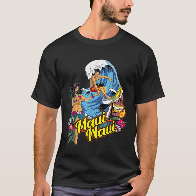 T-shirt Surf Hawaii de Maui Waui Wowie (Devant)