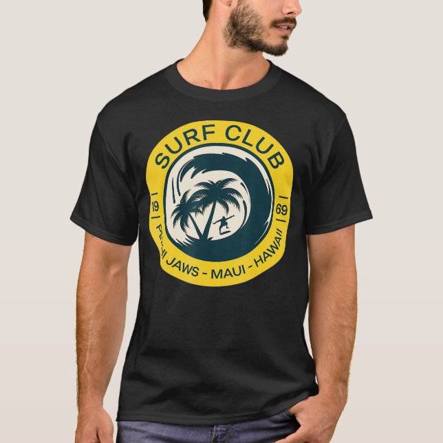 T-shirt Surf Hawaii Peahi Jaws Maui Hawaii Retro (2) (Devant)
