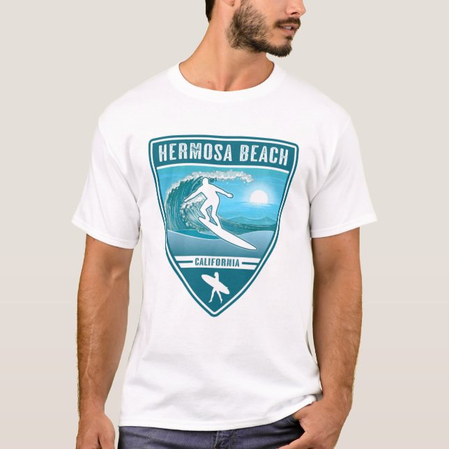 T-shirt Surf Hermosa Beach Californie (Devant)