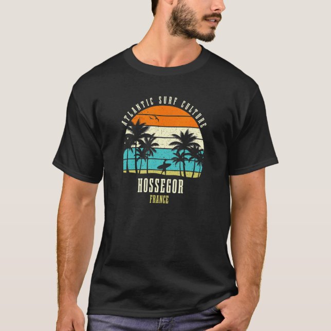 T-shirt Surf Hossegor France Surf Atlantique Culture (Devant)