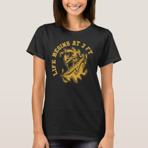 T-shirt Surf La Vie Commence À 3 Ft Surfers Surf