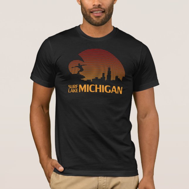 T-shirt Surf le lac Michigan ! (Devant)