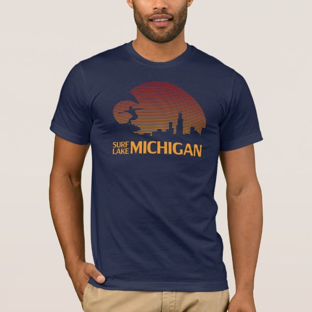 T-shirt Surf le lac Michigan ! (Devant)
