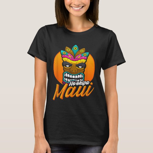 T-shirt Surf Maui Hookipa Hawaii Tiki (Devant)